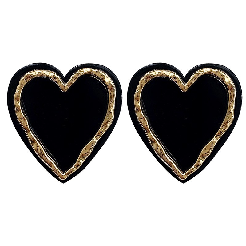 Korean Ins Retro Niche Black and White Checkerboard Earrings New Stylish Elegant Simple Earrings Earrings Dingzhi