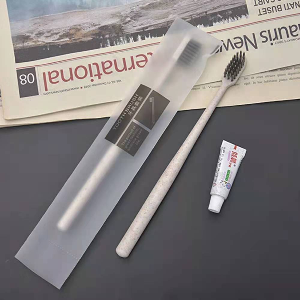 Disposable Toothbrush Toothpaste Set Household Hospitality Hotel Bamboo Charcoal Soft Hair Dental Tools Hotel Toiletries