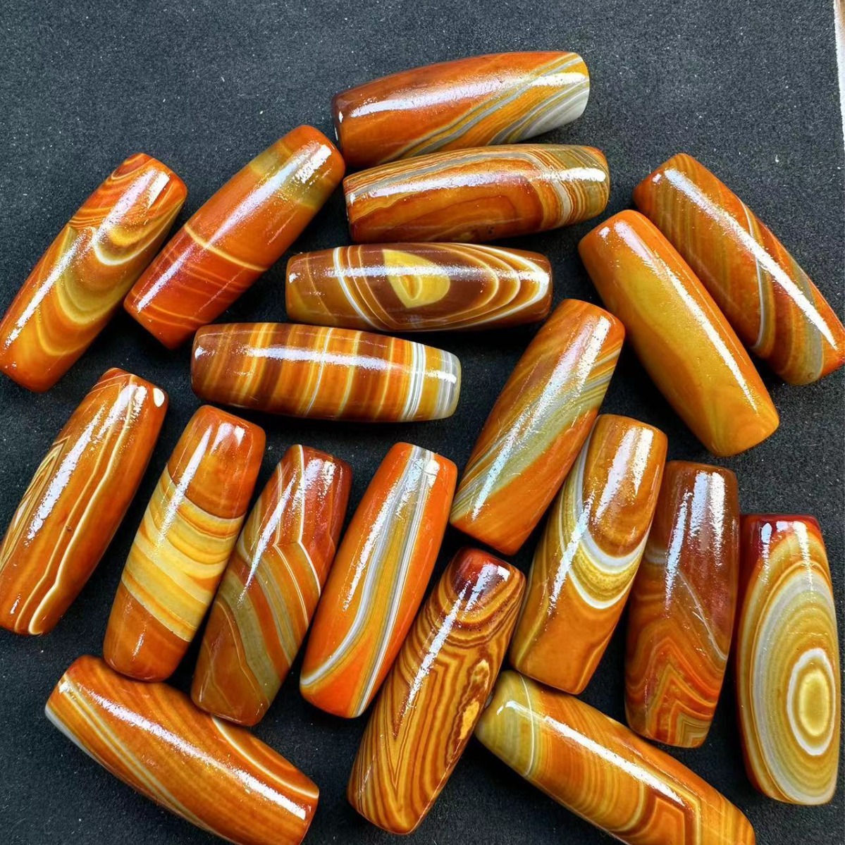 Agate Wholesale Natural Agate Warring States Red Sweater Chain Pendant Sweater Chain Pendant Randomly Sent Inlaid Southern Red Agate