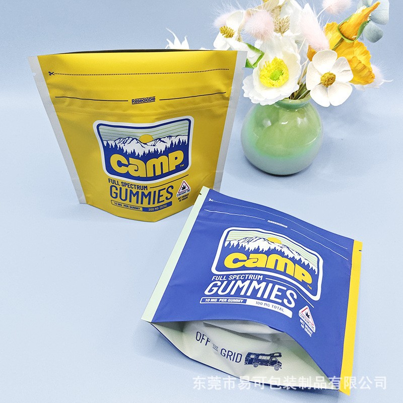 Cross-Border Professional Customized Touch Film Anti-Child Lock Zipper Bag Self-Standing Self-Sealing Food Bag Composite Tobacco Packaging Bag