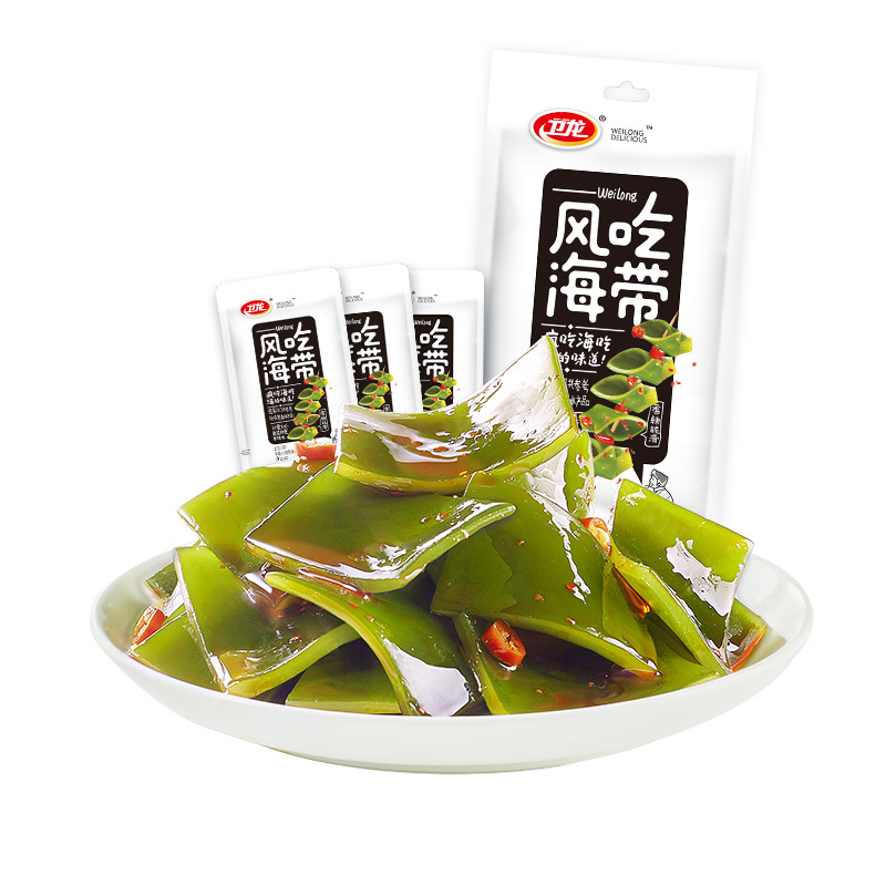 Weilong 15g wind eating seaweed small package instant seaweed silk casual snack bibimbap small dish midnight snack wholesale