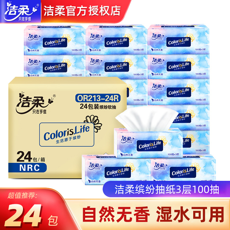 Jierou Household Large Pack of Paper Towels, Toilet Paper, Napkins, 3 Layers, 110 Pieces, 24 Packs, Affordable Factory Direct Wholesale