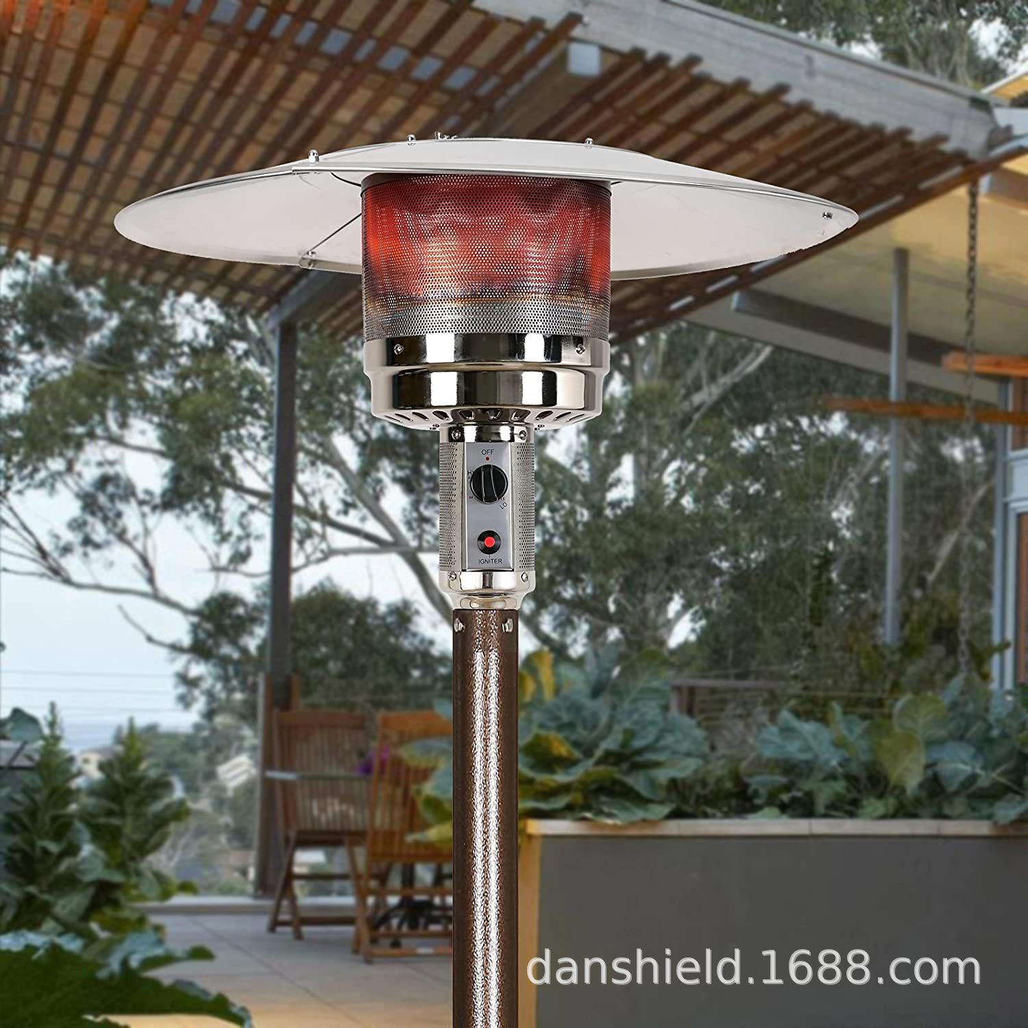 Outdoor umbrella-shaped gas heater accessories aluminum reflector four-piece independent packaging
