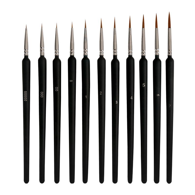 Art Goulien Brush Wolfhair Gouache Stroke Oil Painting Special suit Traditional Chinese Painting Brush Propylene Nail Pen Wooden Pole