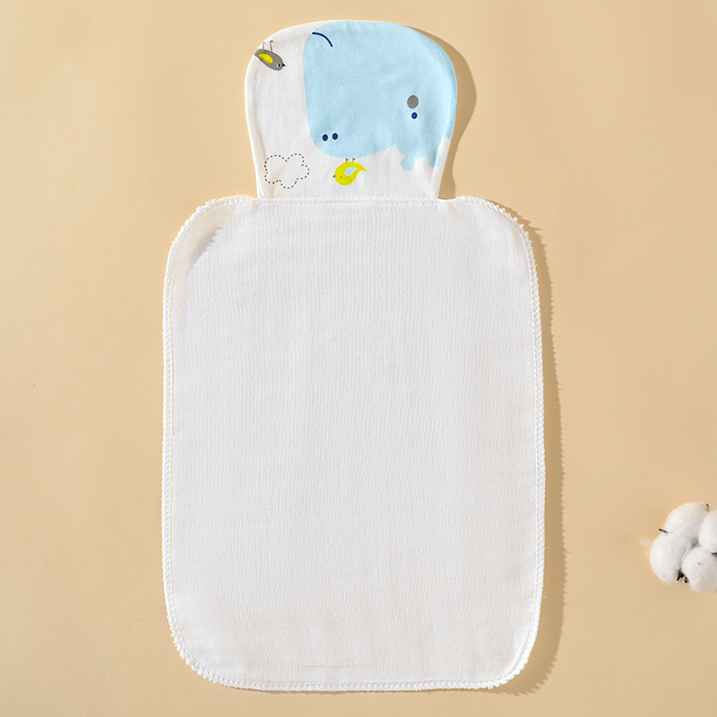 6 layers of sweat absorbent towel children's cotton sweat towel baby cotton sweat towel summer kindergarten gauze antiperspirant pad back towel