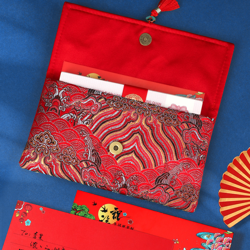 2025 new red envelope wedding feeling change fee with the part of the wedding wedding ten thousand yuan fabric red envelope