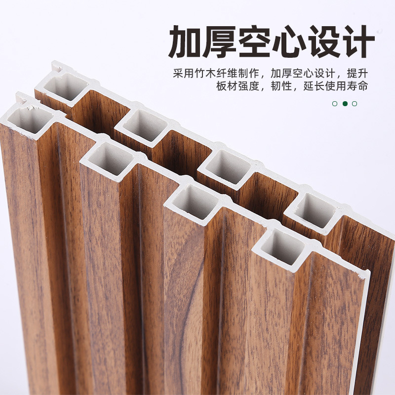 150 Bamboo Wood Fiber Wpc Grille Panels, Ecological Wood Wall Panels, Background Wall Pvc Panels, Wall Protection, Ceiling Soundproofing and Sound Absorption