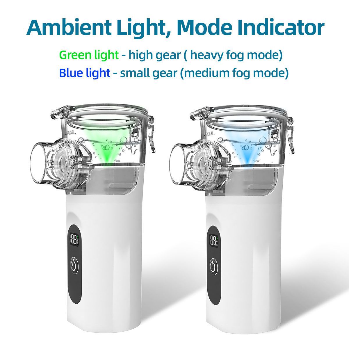 Foreign trade portable atomizer super large fog intelligent digital display handheld atomizer children's medical atomizer mute