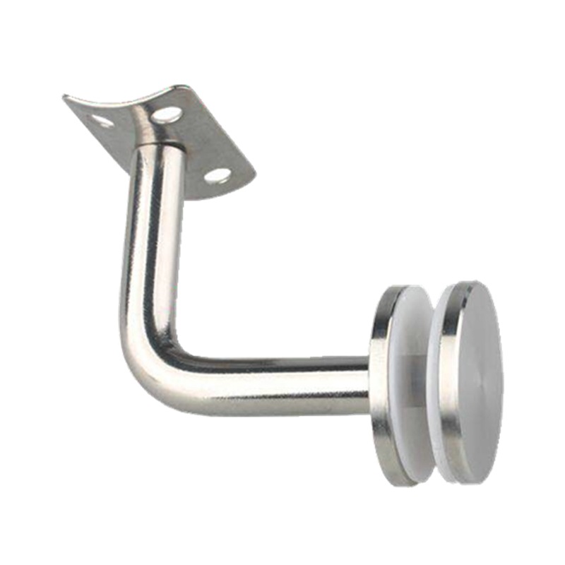 Factory Siyuan Stainless Steel Stair Solid Wood Handrail Glass Fixed Bend Bracket Accessories Seven-shaped Elbow Glass Bracket