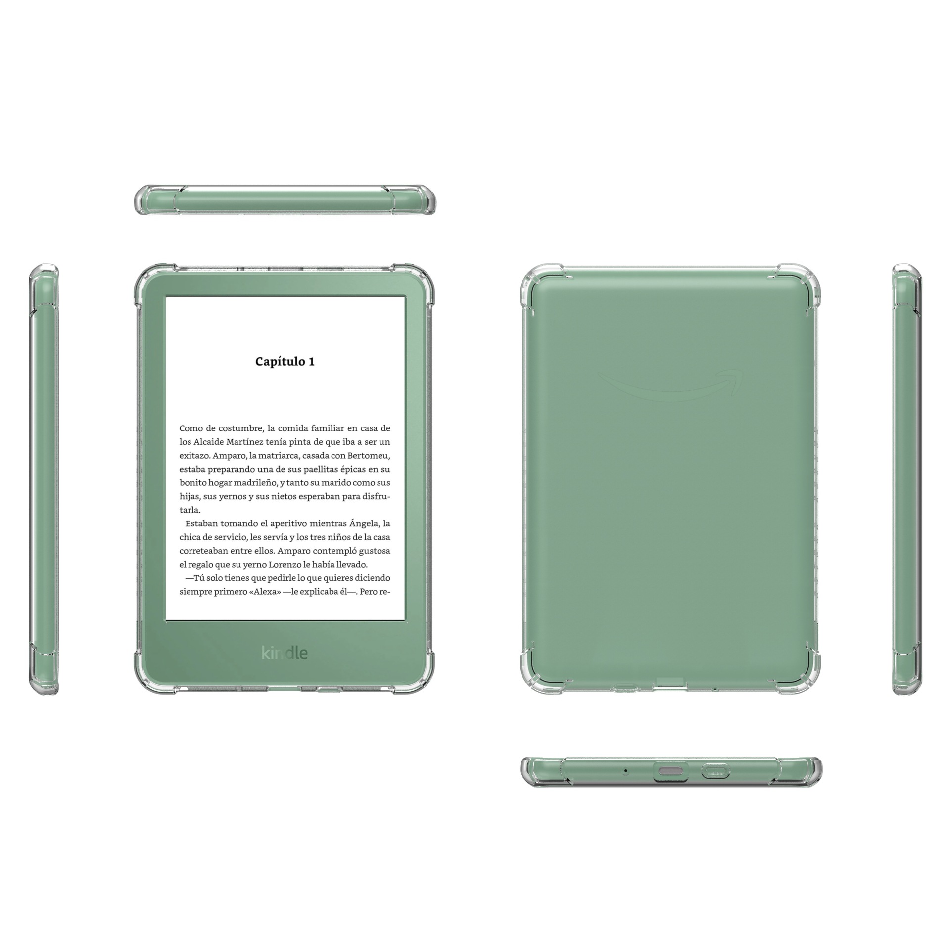 For 2024 Amazon Kindle Entry Edition E-book Protective Cover 12th Four Corner Airbag Anti-drop Transparent