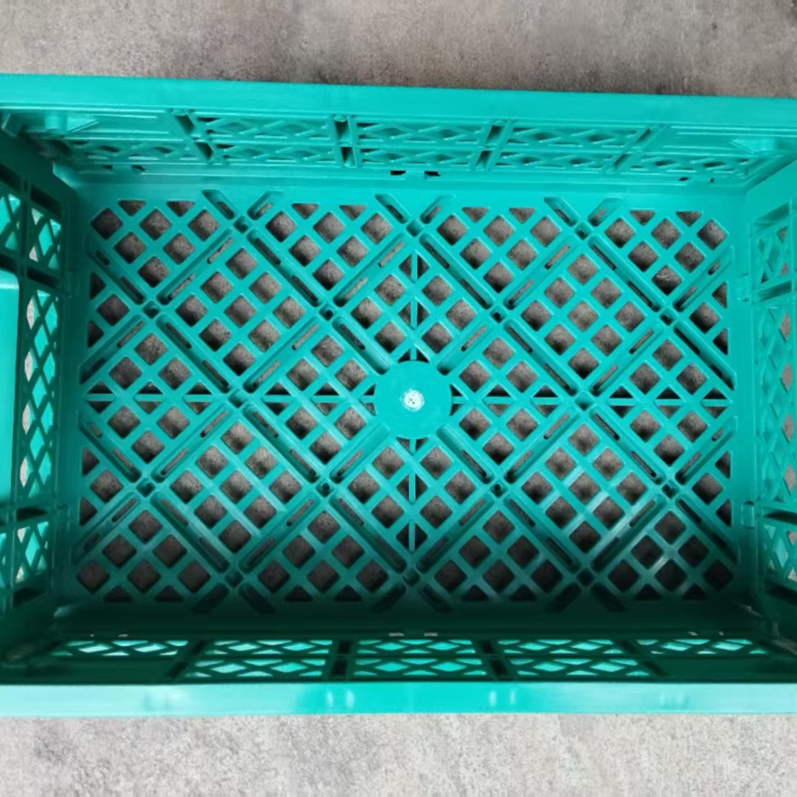 Supermarket Plastic Foldableing Basket Fruit Basket Foldableable Turnover Box Fruit Shop Table Display Basket Multi-Functional Shelf Storage