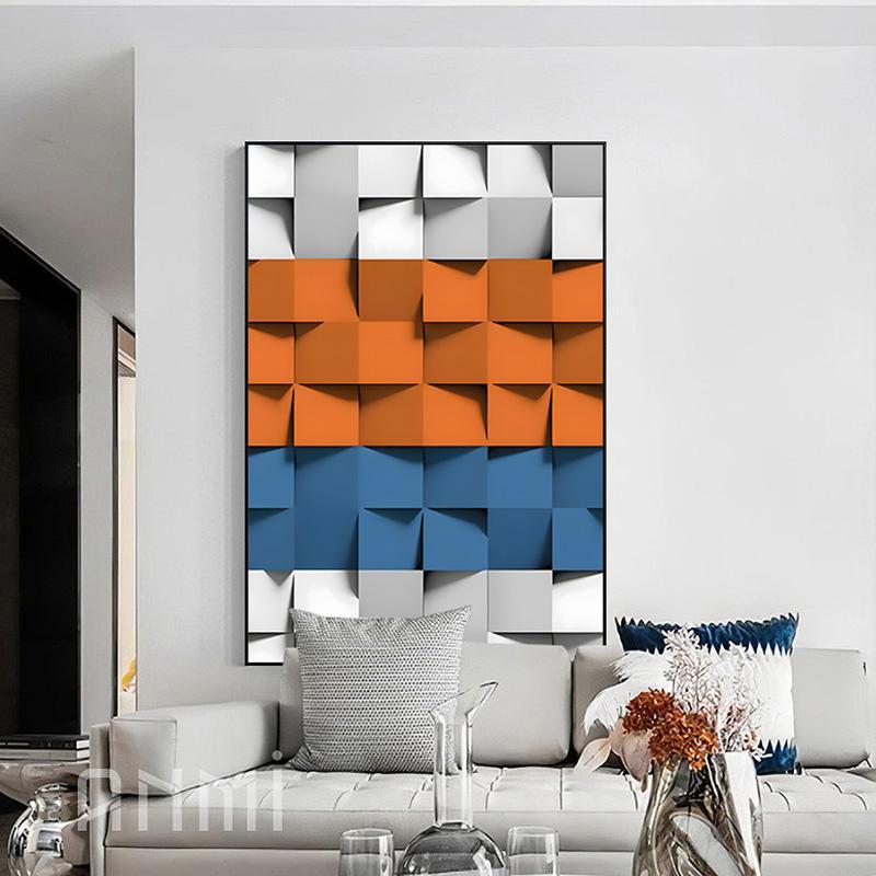 Современная кристаллическая керамика, декоративная живопись, простая абстрактная клетка, висячая картина, стильный цвет для входной зоны 80120