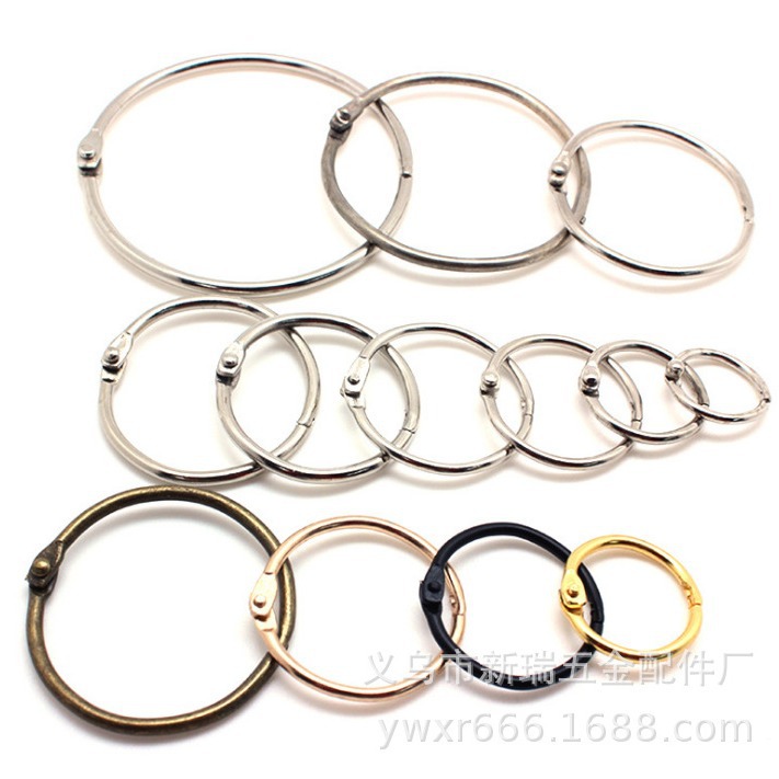 Factory wholesale metal binding book ring opening loose-leaf book ring card ring activity photo album opening card ring