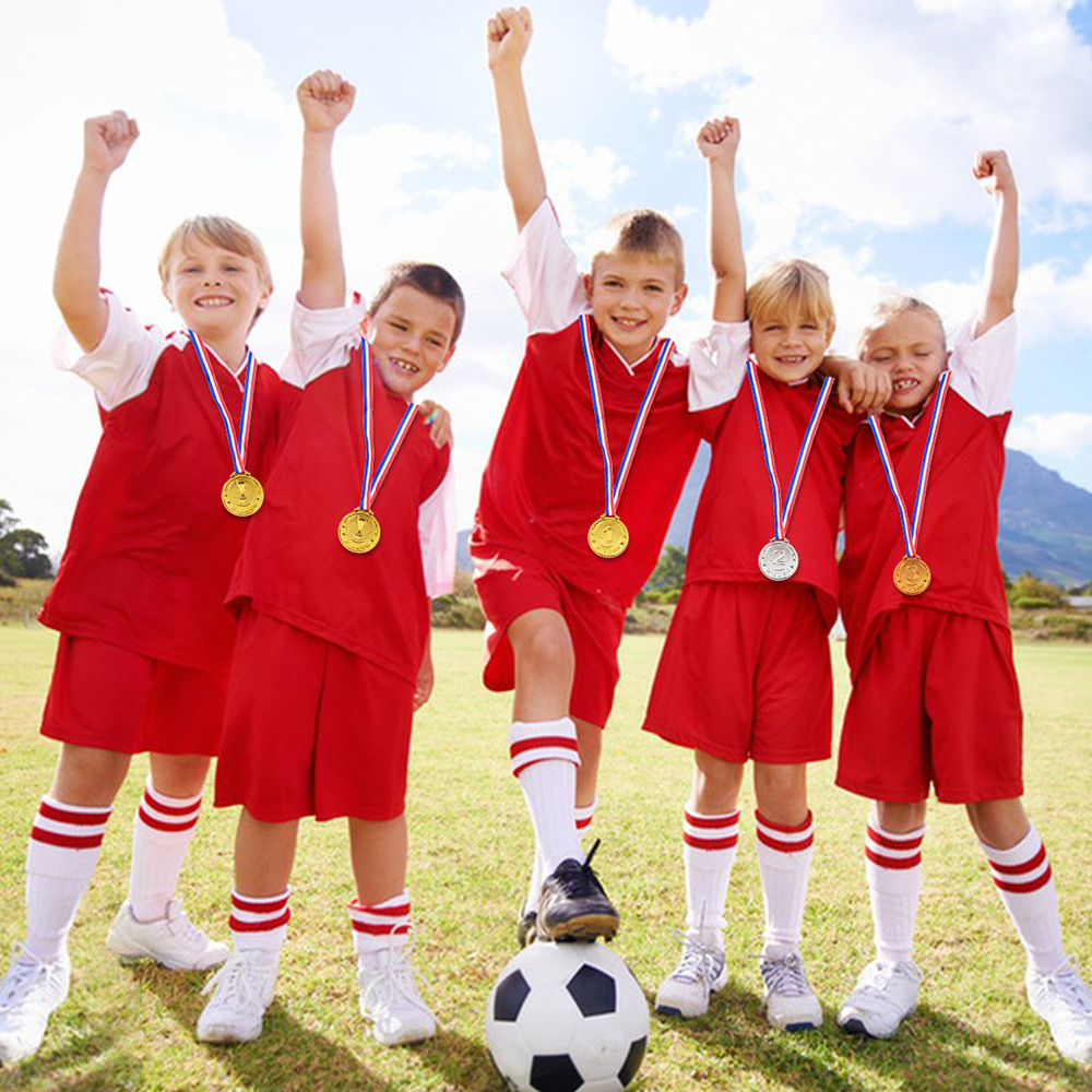 Plastic children's electroplating medal games medal toys 123 ranking award medal party gifts