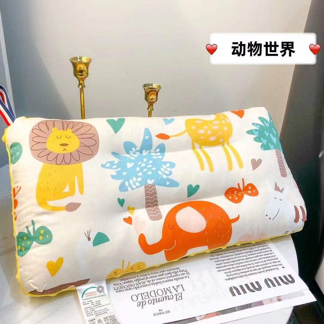Children's Cotton Pea Pillow Good Cotton Pea Velvet Baby Cartoon Pillow Core Kindergarten Nap Children's Pillow Manufacturers