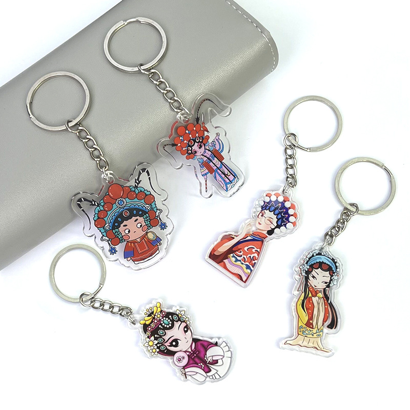 Acrylic Keychain Customized diy Pendant Tag Tablet Laser Photo Customized Cartoon Opera Characters