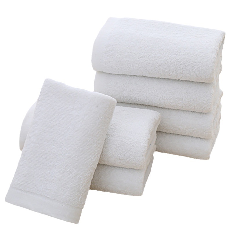 Disposable white towel pure cotton absorbent haircut pedicure bath towel kitchen catering cleaning wholesale hotel towel