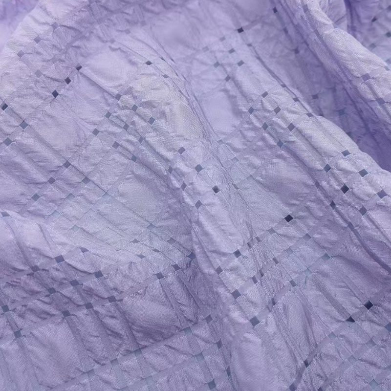 Romar crinkle chiffon woven fabric texture tulle jacquard tutu skirt headdress fashion top fabric