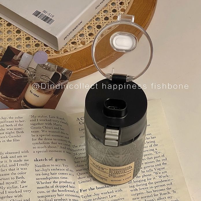 Unprinted Plastic Water Cup, High-Looking, Simple and Easy-To-Use Cup, Portable and Fall-Resistant Pc with Tea Partition, Advertising Cup for Men and Women with Handle