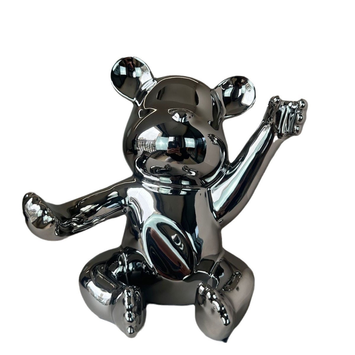 Wholesale light luxury high-end sense wine rack bear ceramic ornaments housewarming gifts TV cabinet wine cabinet decorations high-end ornaments