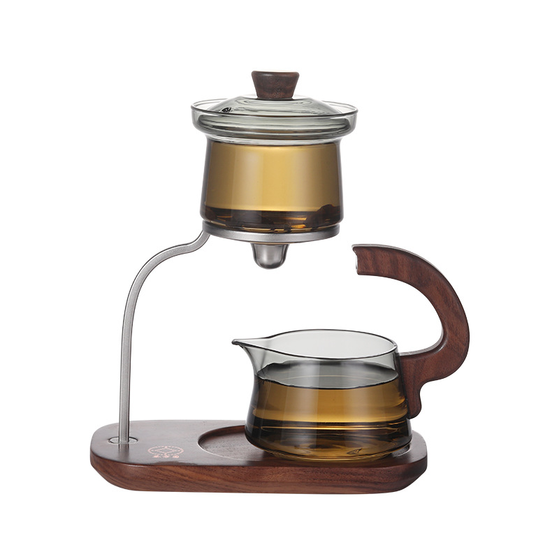 Tea Square Round Lazy Tea Brewing Device Magnetic Zero-Touch Tea-Water Separation Cup All-Glass Tea Brewing Set Patented Design