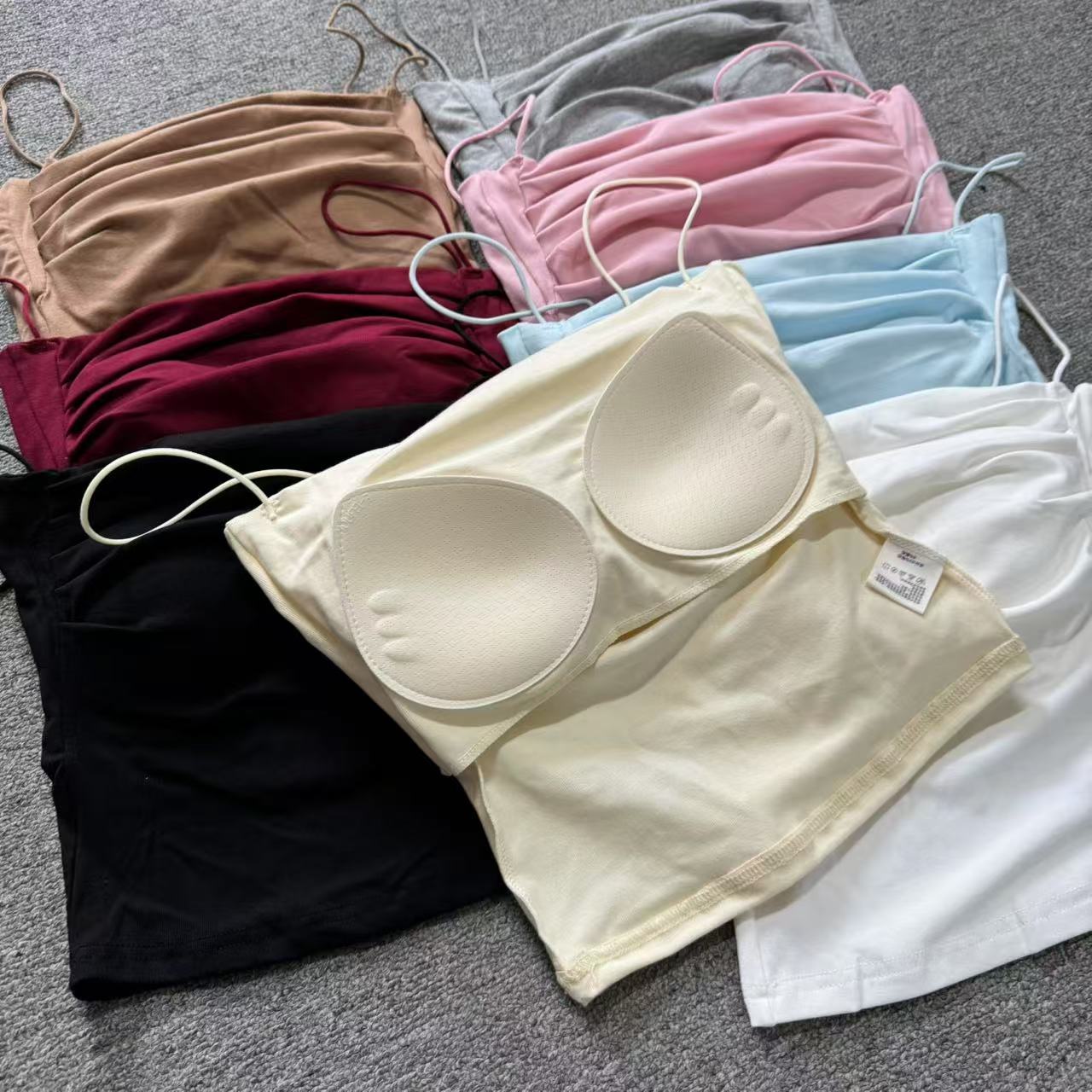 Daiichi New Vest One-word Wrap Chest Base with Thin Shoulder Strap Slim-fit Shoulder Strap Chest Pad Camisole Vest