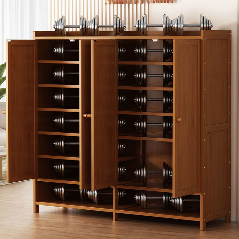 Entrance Shoe Cabinet for Home Indoor Large-Capacity Storage Artifact Clearance Multi-Layer Bamboo Dust-Proof Shoe Cabinet Outside the Corridor