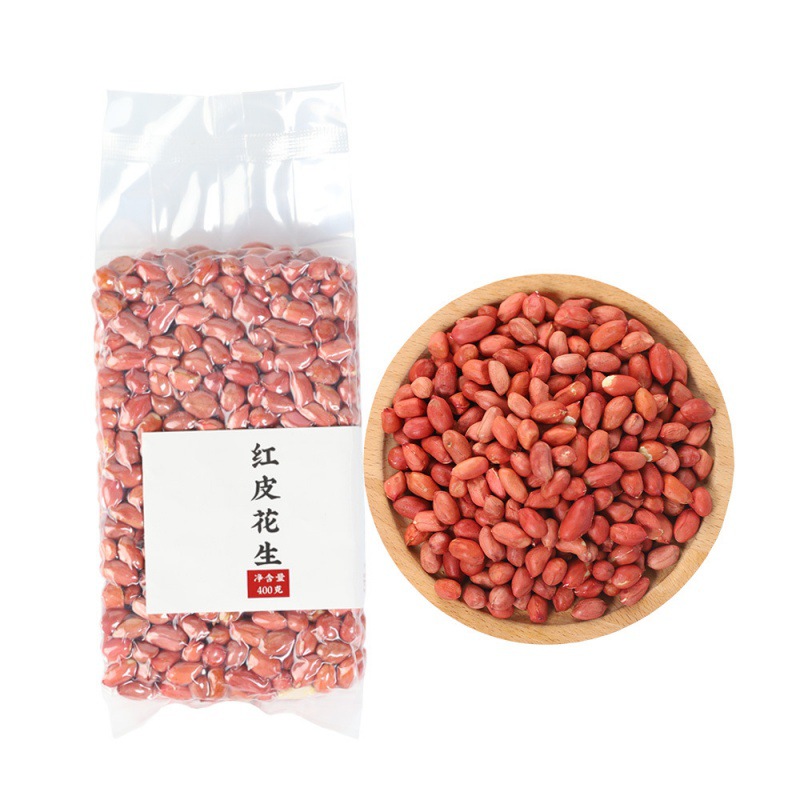 Large-grain red-skinned peanuts 400g four-grain red-wuhong soup raw materials five cereals coarse grains shellless raw peanuts