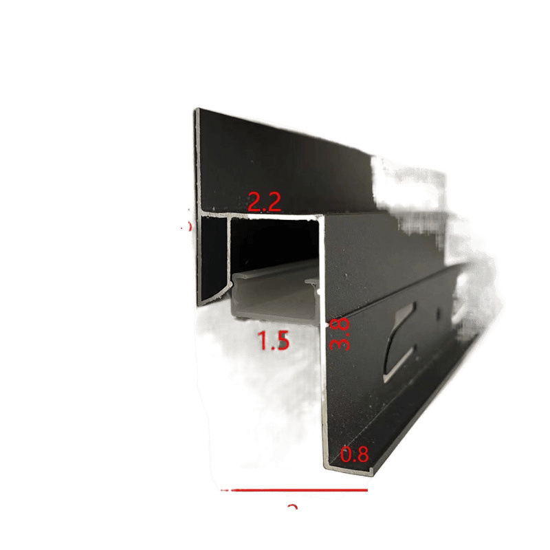 Wall Washing Edge Strip Honeycomb Large Panel Luminous Corner Line Small Square Tube Inner Luminous Ceiling Washing Aluminum Gusset Edge Line Black