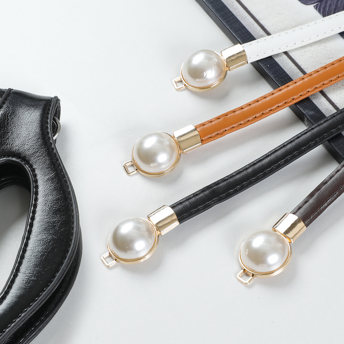 Pearl Thin Belt for Women, Simple and Versatile Decorative Belt for Dresses, Shirts, and Sweaters, Waist Chain Accessory