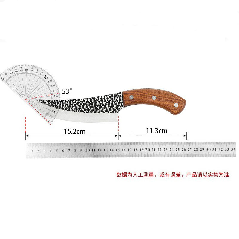Handmade Steel Knife for Deboning and Cutting Meat, Forged for Slaughtering Sheep and Pigs, Butcher Knife for Selling Meat, Skinning, and Cutting Meat