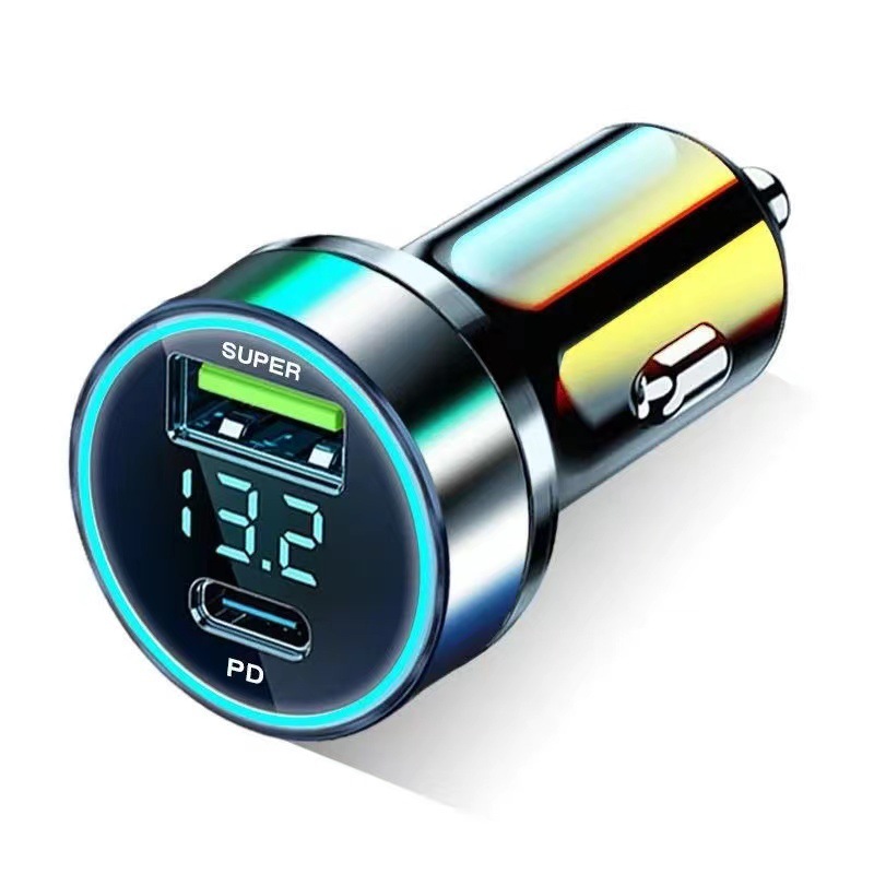 Новое зарядное устройство QC3.0 цифровое 66W 40W быстрая зарядка двойное USB