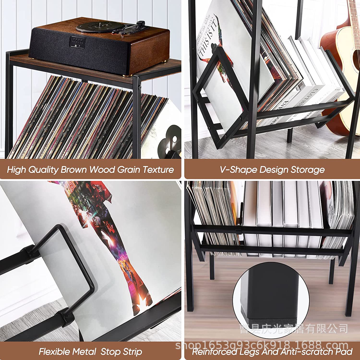 Iron Vinyl Record Storage Record Rack Small Office Desktop Storage Vinyl Record Rack Magazine Rack