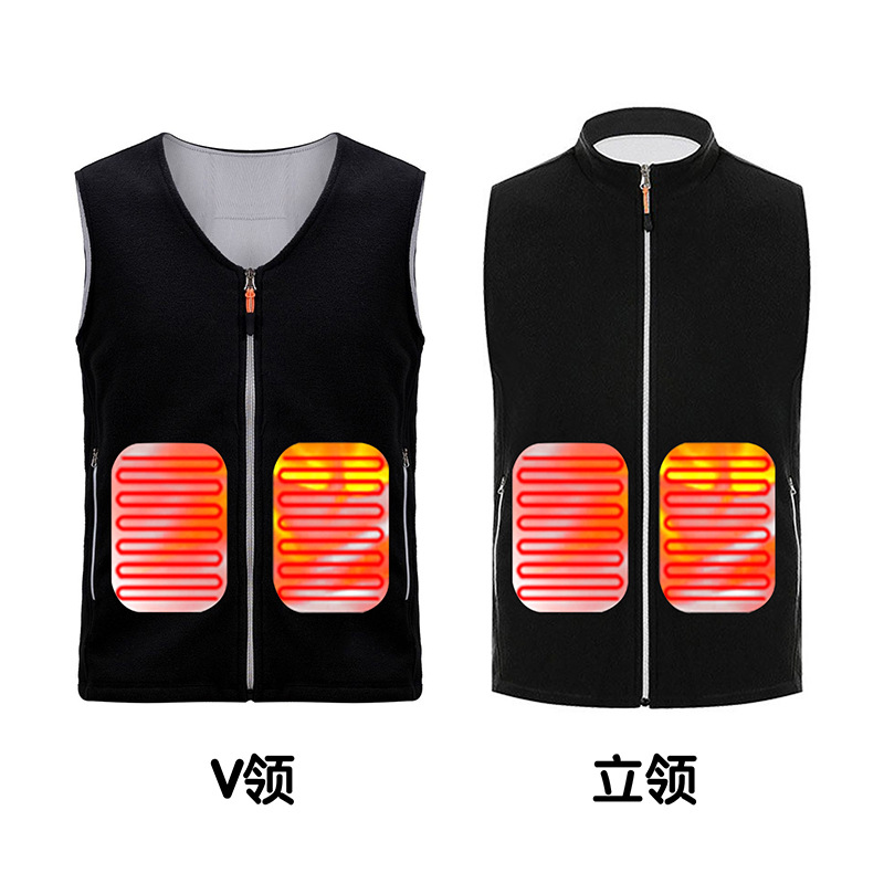 Smart Heating Vest Amazon Rechargeable Heating Vest Cold-proof Anti-freeze Clothing Fleece Electric Heating Warm Waistcoat