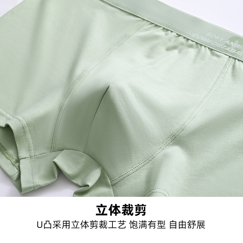 Cotton Comfortable Men's Underwear Men's Breathable Boxers Boys Boxer plus size Shorts Head Color New Style Youth