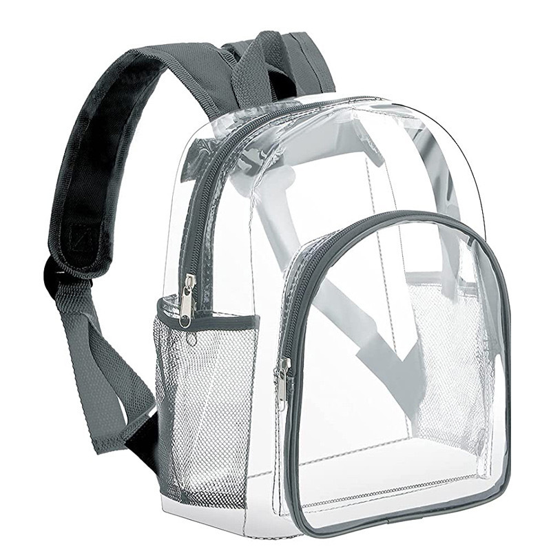 Spot transparent pvc backpack transparent student backpack color can be added logo