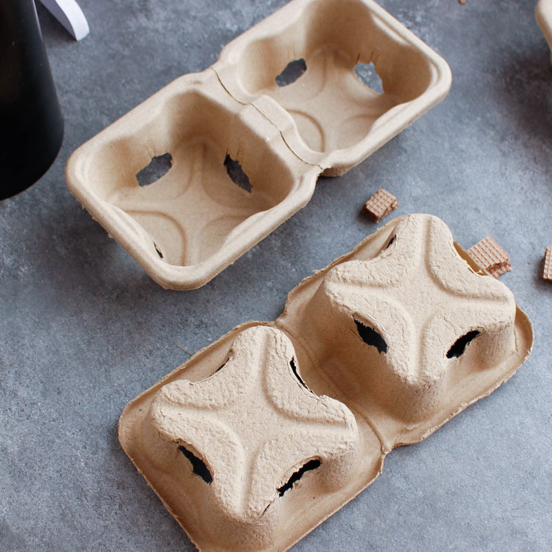 Disposable Pulp Fat Cup Holder Base Doodle Bottle Holder 98 Caliber Milk Tea Beverage Coffee Takeaway Packing Cup Holder