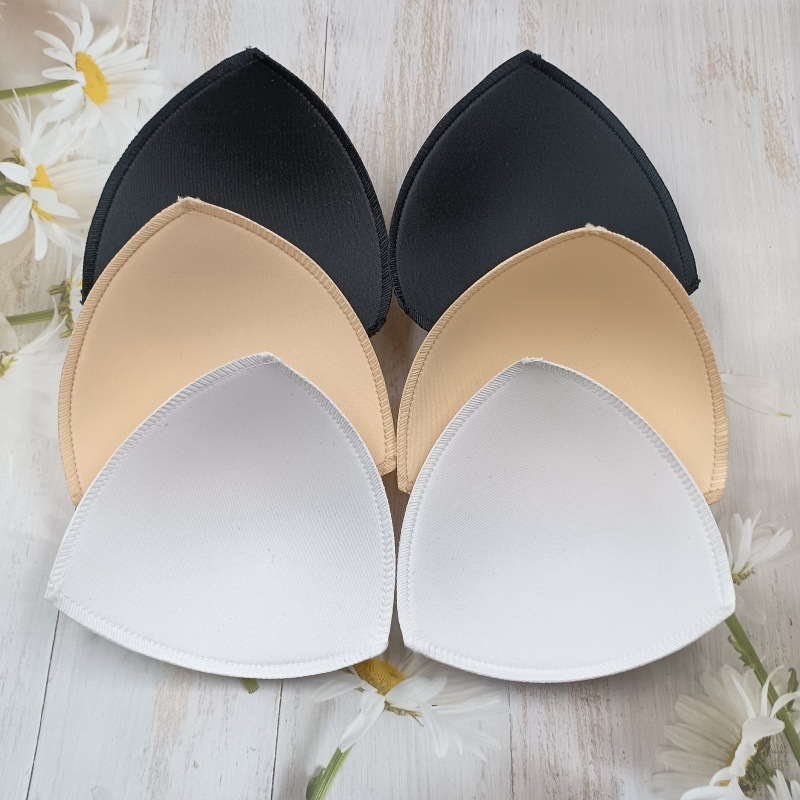 Thin Seamless Overlock Triangle Mold Cup Sponge Chest Pad Invisible Breathable Sports Bra Yoga Wear Swimsuit Insert