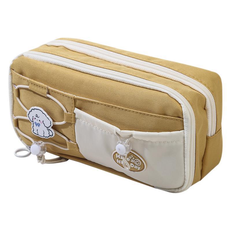 2025 New Multi-Layered High-Looking Pen Bag Stationery Bag Large Capacity Cute Stationery Box Junior High School Canvas Pen Bag