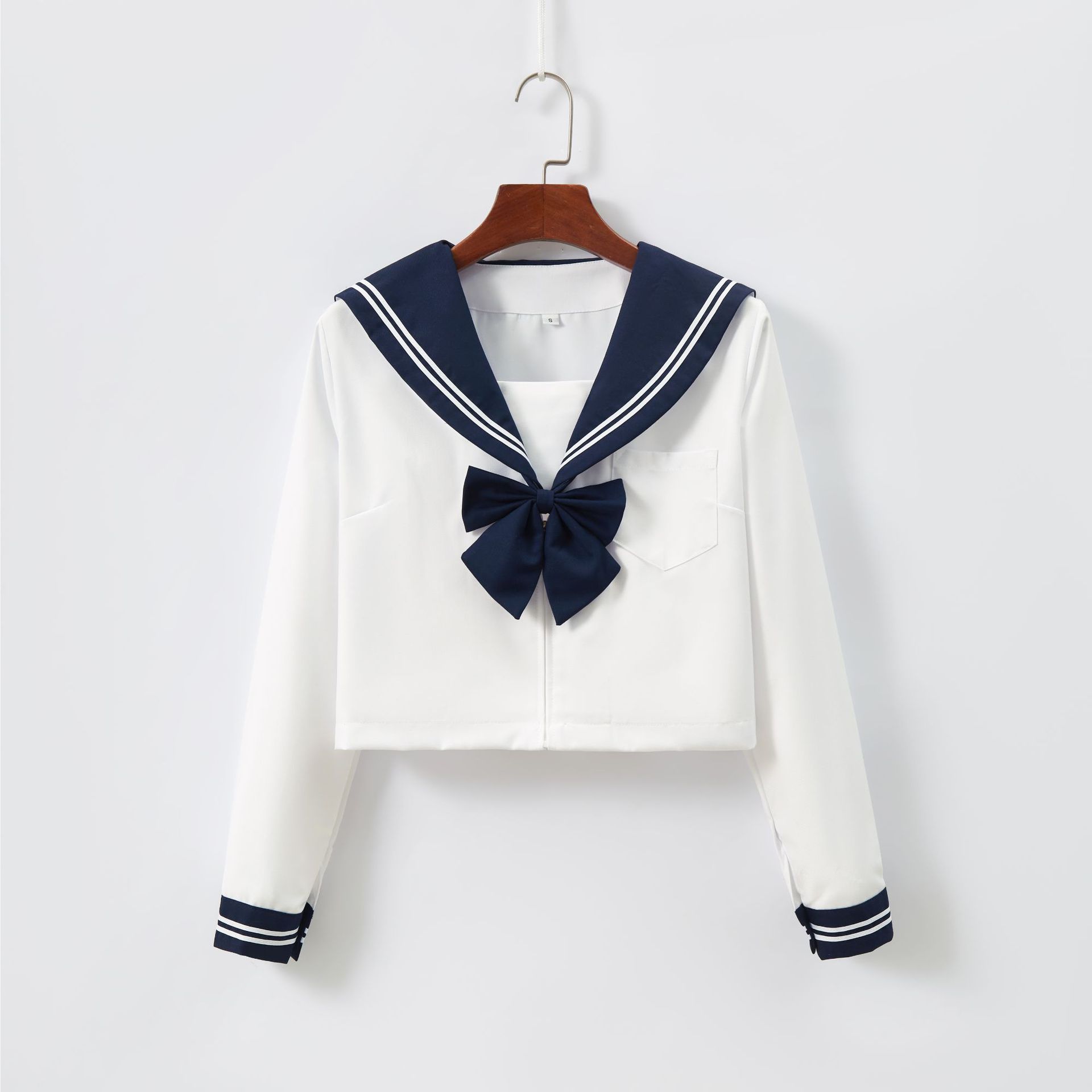 New Japanese blue collar white two jk sailor suit orthodox suit long sleeve college style pleated skirt factory supply
