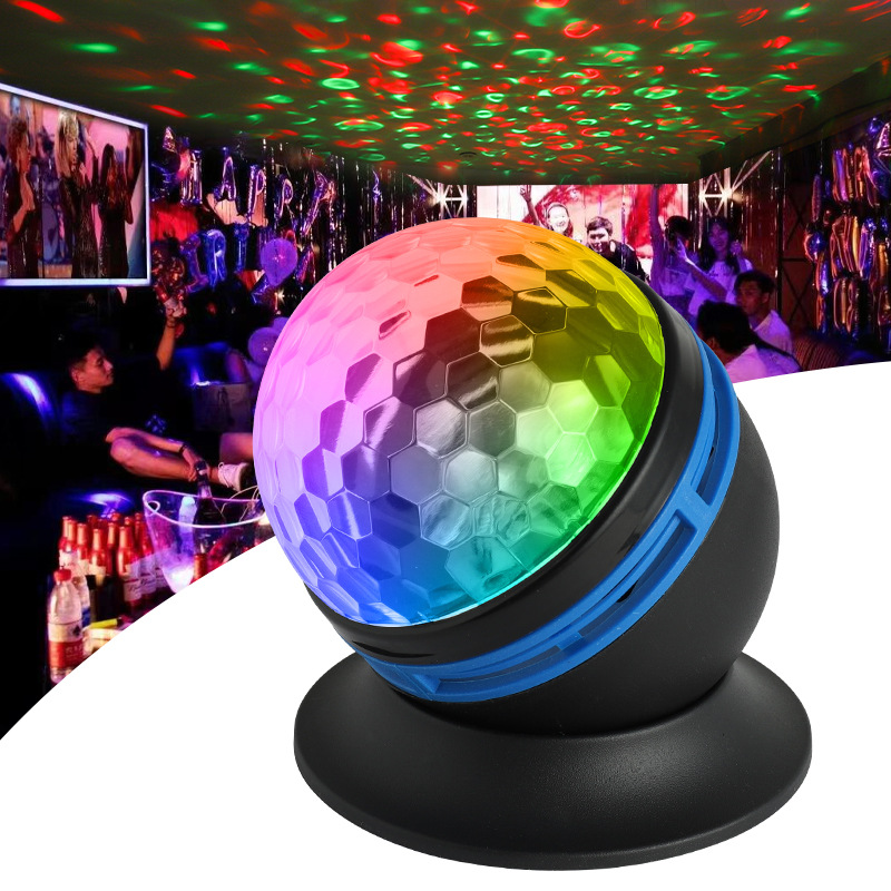 Маленькая магическая шаровая лампа, лампа с водным узором северного сияния, проектор звездного неба, настольная атмосфера, рождественская USB лампа