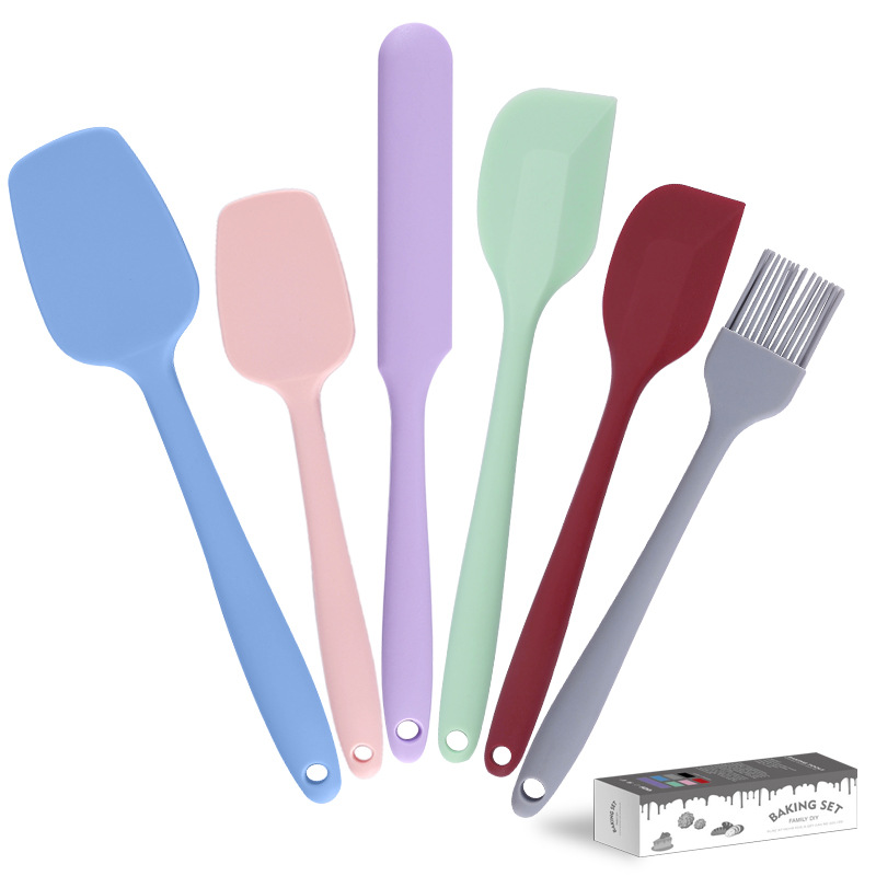 Silicone Scraper Baking One-piece Large Silicone Cream Spatula Nougat Cake Scraper Set Combination