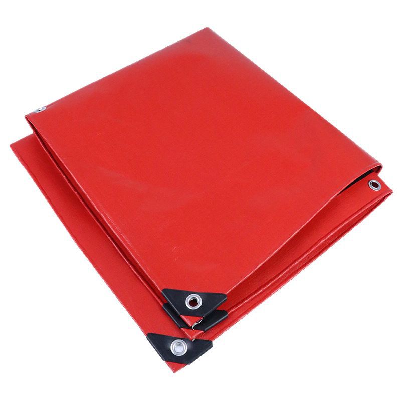Export Red Tarpaulin 220g Double-Sided Wedding Tent Fabric Thickened Waterproof Tarpaulin for Trucks Wholesale