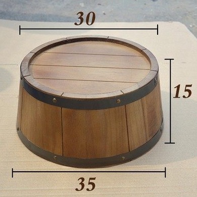 Wine Cellar Wall Bar Decoration Half Barrel Wall Hanging Oak Wine Barrel Cover Bottom Wine Oak Barrel Wholesale Ordering