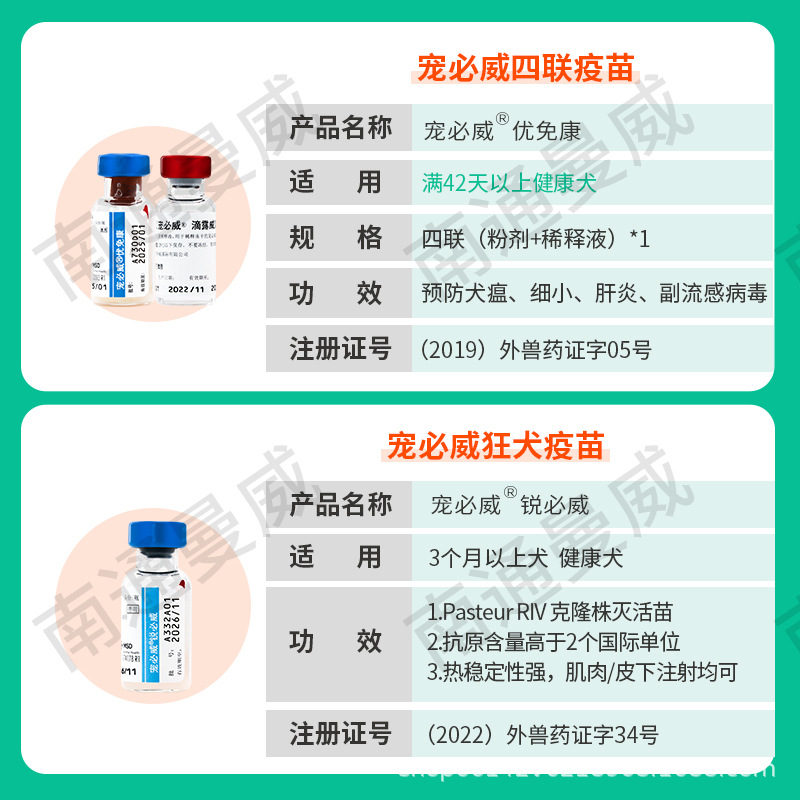 Intelway Two-Part Four-Part Six-Part Madman Dog Vaccine for Puppies and Dogs Pet Vaccine for Dogs Four-Part Cats