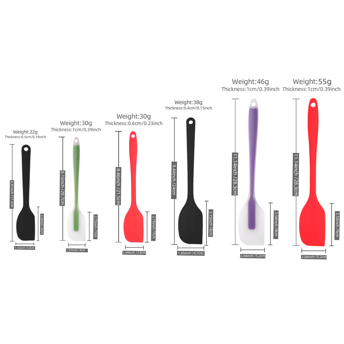 High Temperature Resistant Integrated Silicone Scraper Baking Tool Food Grade Silicone Scraper Cream Cake Spatula Baking Scraper
