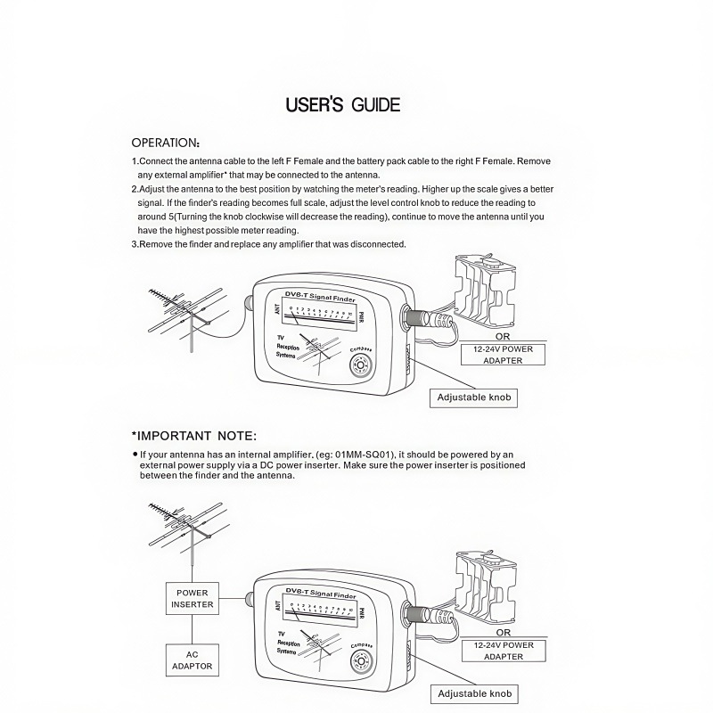 Direct Selling Dvb-T Finder Terrestrial Wave Band Line Star Finder Can Be Wired Bt-01 White