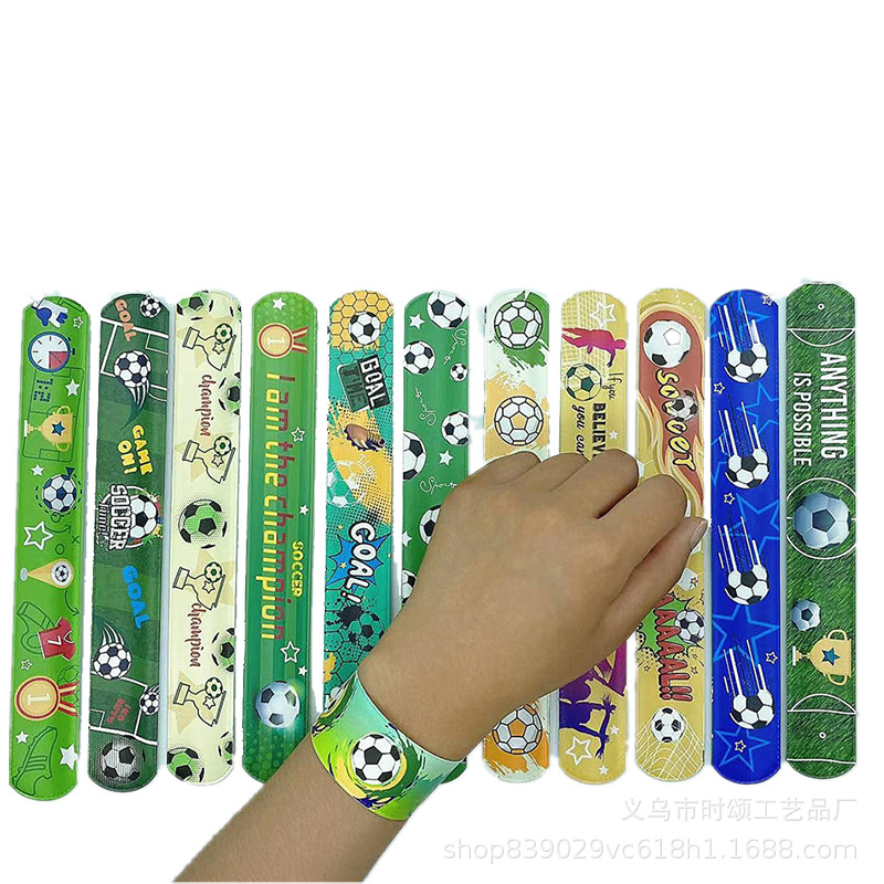Amazon New World Cup Soccer Snap Circle Children's World Cup Soccer Decorative Pat Circle Bracelet