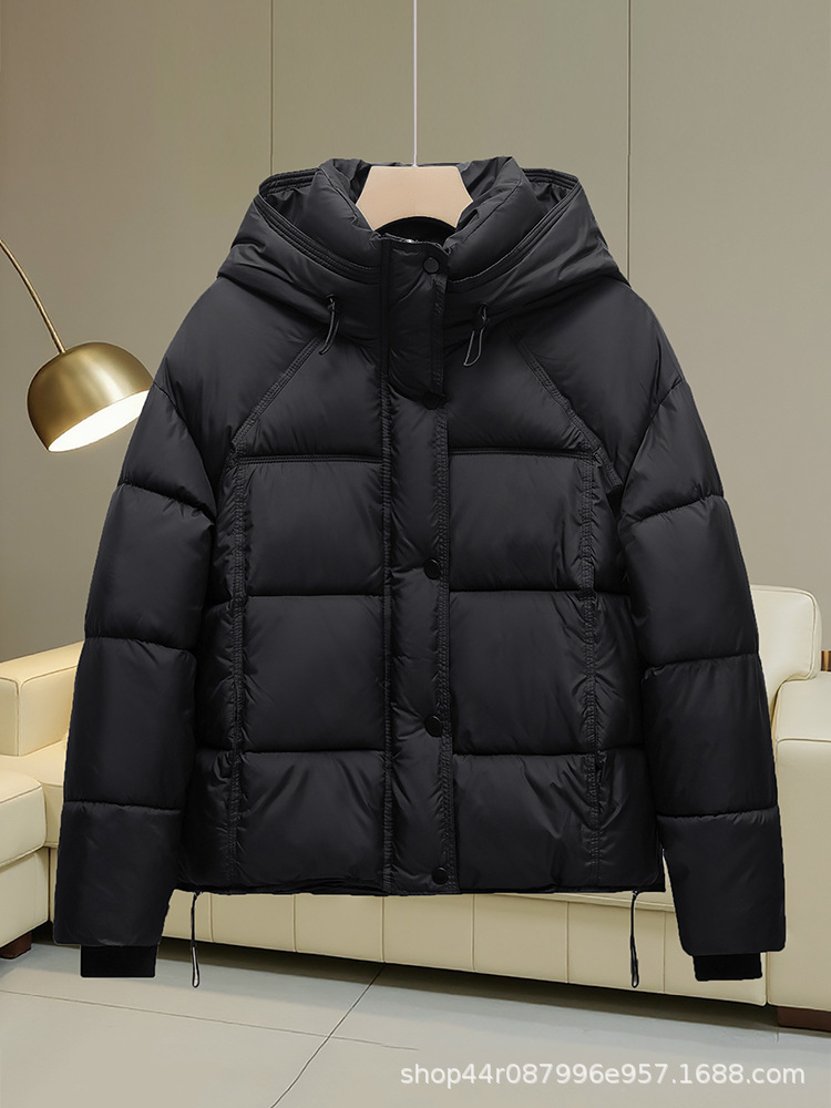 Пуховик для женщин, новая зимняя короткая капюшонная куртка, свободная, утолщенная, повседневная, теплая куртка вне сезона 2025