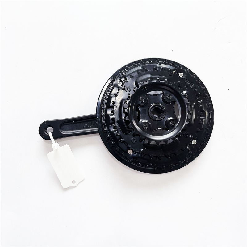 Bicycle mountain bike square hole tooth plate aluminum alloy crank 170*24/34/42 tooth stock supply